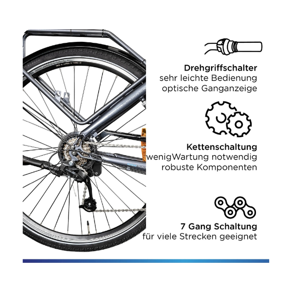 Zündapp Z901 Damen E-Bike 28 Zoll, Tiefeinsteiger, Mittelmotor, 418 Wh Akku, Nabenschaltung