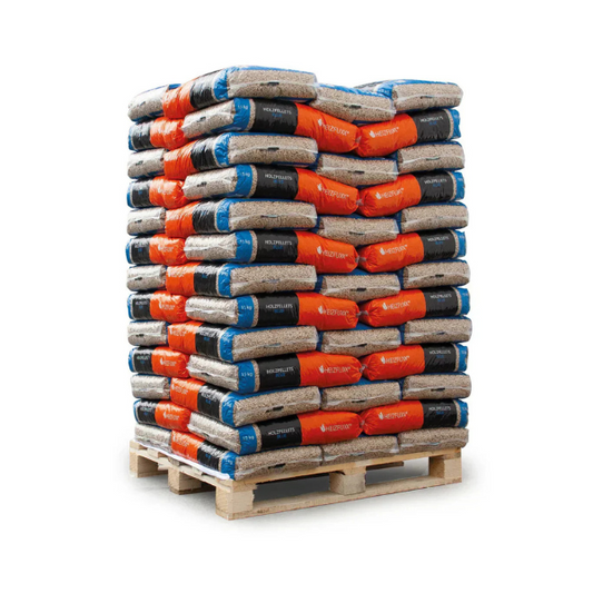 Heizfuxx® Holzpellets Blue – Hartholzpellets Buche &amp; Eiche, 975 kg (65 x 15-kg-Säcke), DIN EN ISO 17225-2 A1