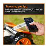 WORX Landroid Vision M600 WR206E – Mähroboter ohne Begrenzungskabel, bis 600 m², 20V Akku, App-Steuerung
